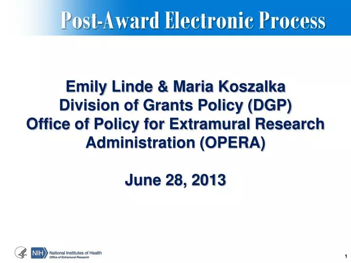 post award electronic process