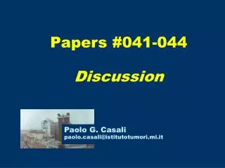 Papers #041-044 Discussion