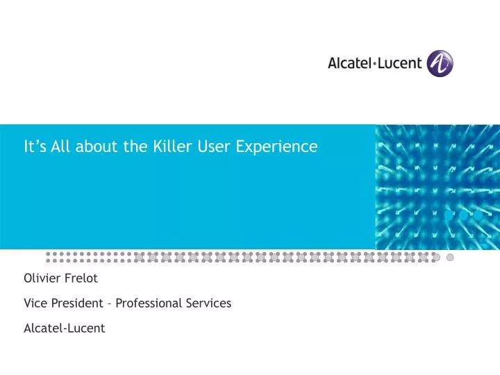 it s all about the killer user experience