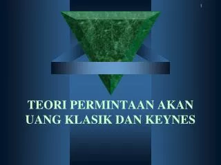 teori permintaan akan uang klasik dan keynes