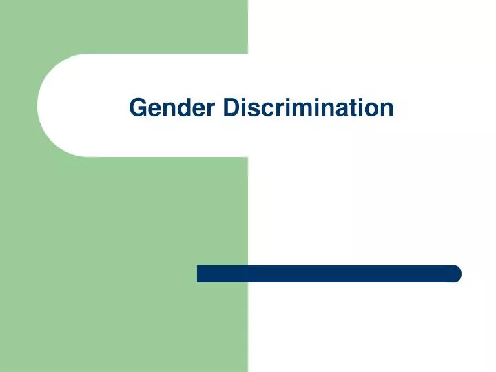 gender discrimination