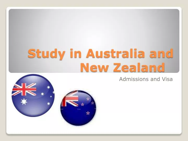 study in australia and new zealand