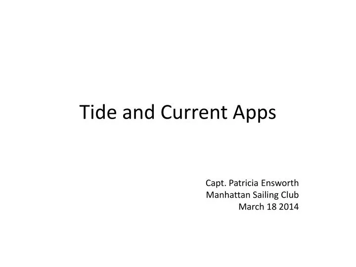 tide and current apps