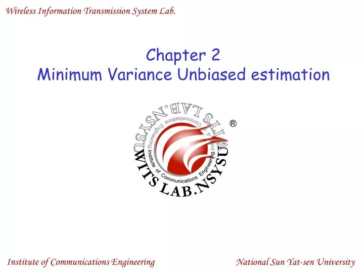 chapter 2 minimum variance unbiased estimation
