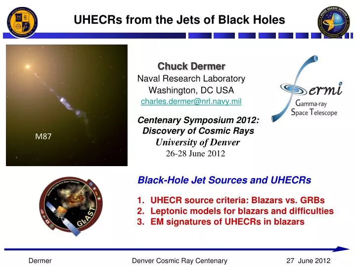 uhecrs from the jets of black holes