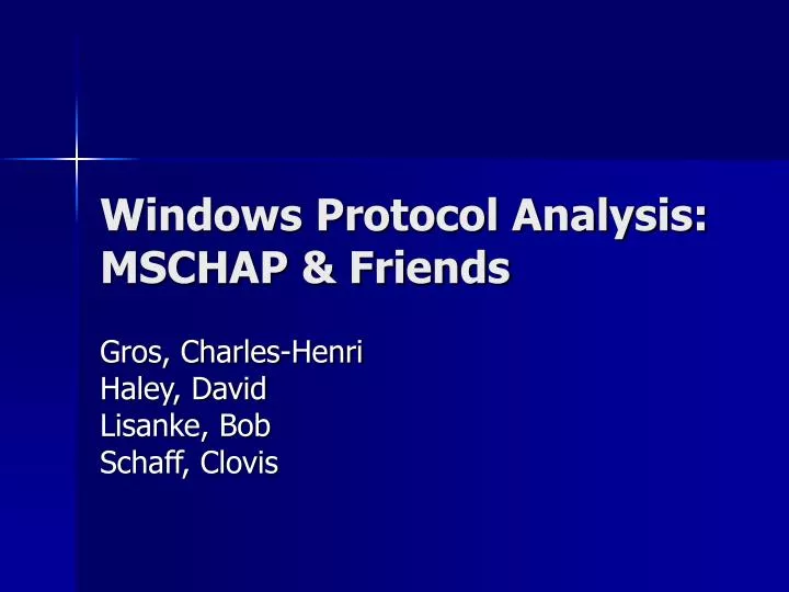 windows protocol analysis mschap friends