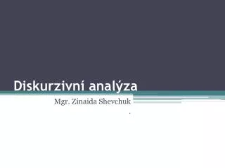 diskurzivn anal za