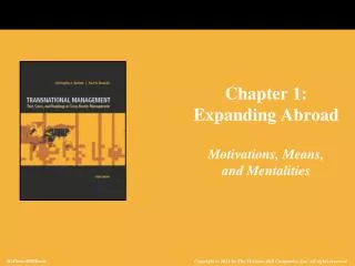 Chapter 1: Expanding Abroad Motivations, Means, and Mentalities