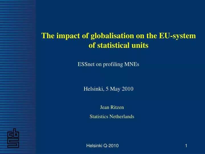 the impact of globalisation on the eu system of statistical units