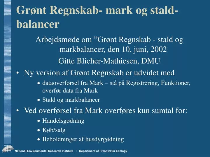 gr nt regnskab mark og stald balancer