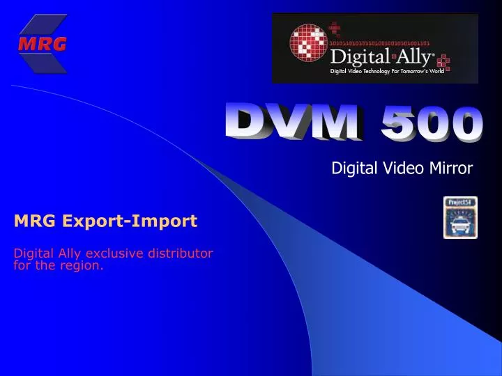 mrg export import digital ally exclusive distributor for the region