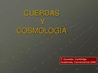 cuerdas y cosmolog a