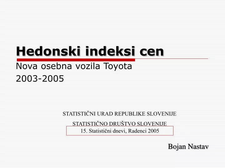 hedonski indeksi cen