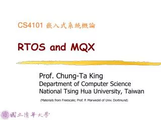 CS4101 ??????? RTOS and MQX