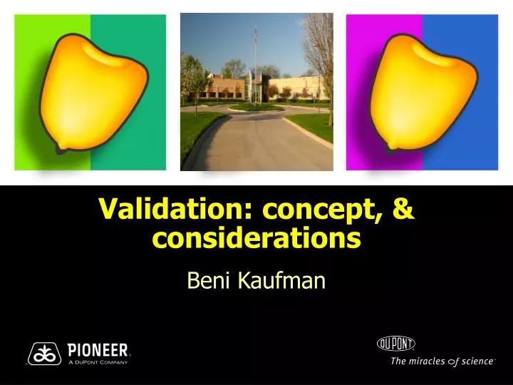 validation concept considerations