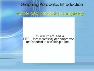 Graphing Parabolas Introduction