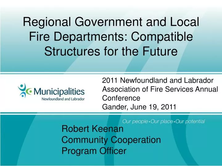 regional government and local fire departments compatible structures for the future