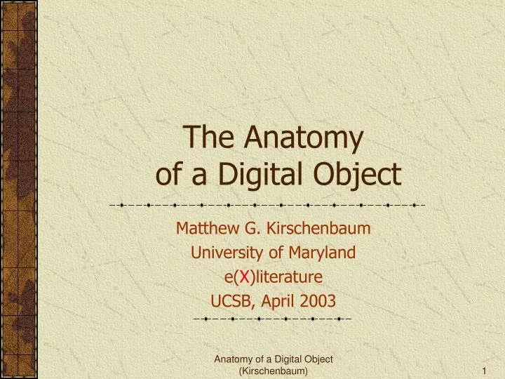 the anatomy of a digital object