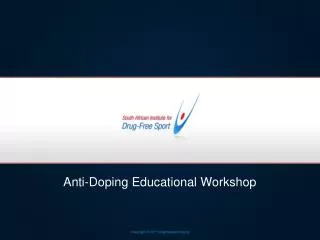 Anti-Doping Educational Workshop