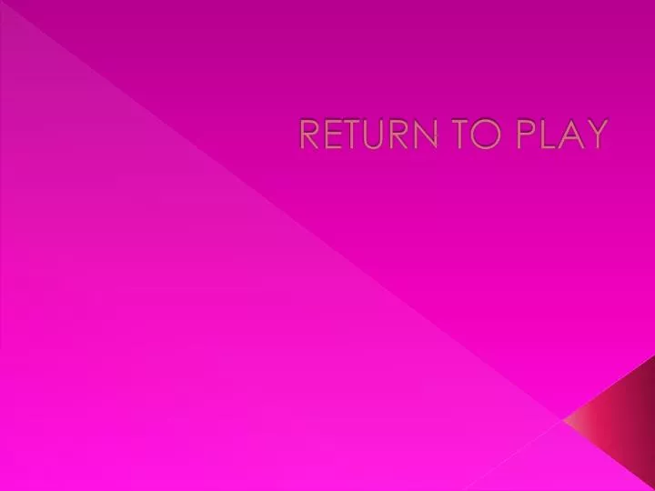 return to play