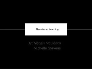 Theories of Learning