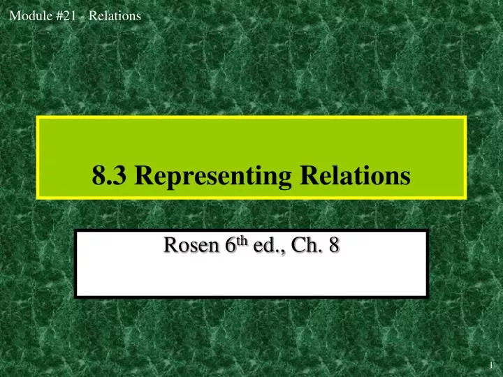 8 3 representing relations
