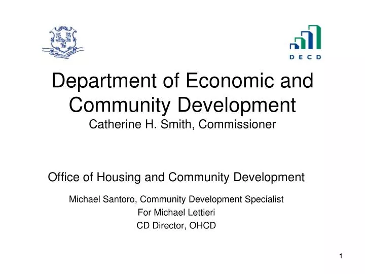 department of economic and community development catherine h smith commissioner