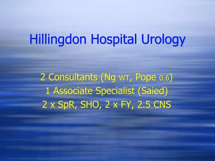 hillingdon hospital urology