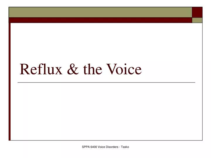 reflux the voice