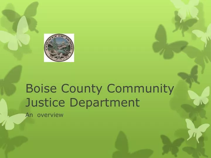 boise county community justice department