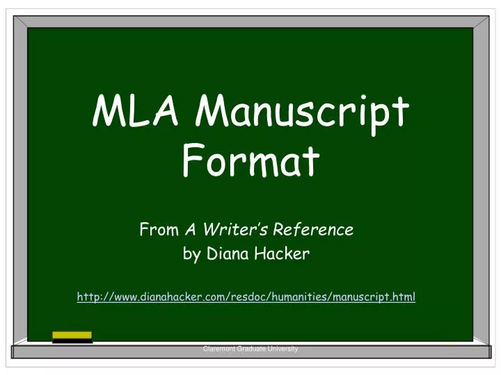 mla manuscript format