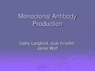 Monoclonal Antibody Production