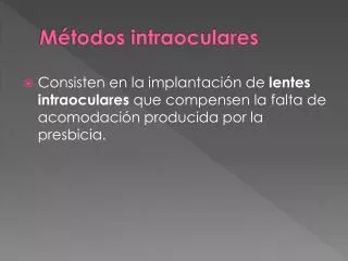 m todos intraoculares