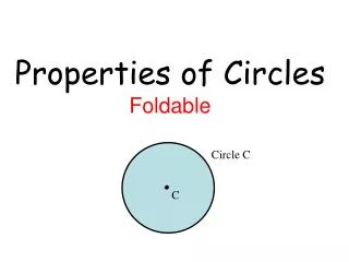 Properties of Circles Foldable