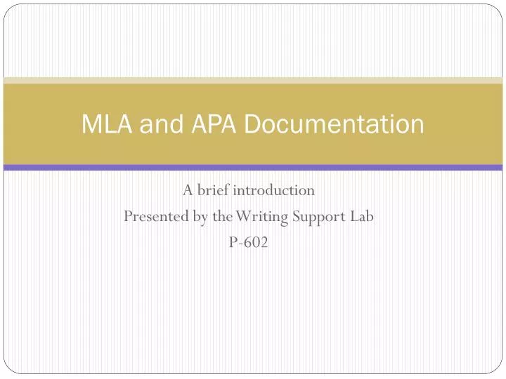 mla and apa documentation