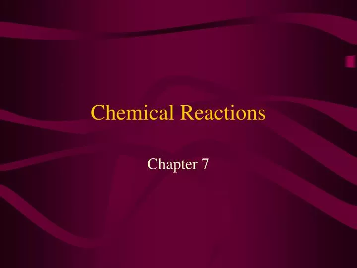 chemical reactions