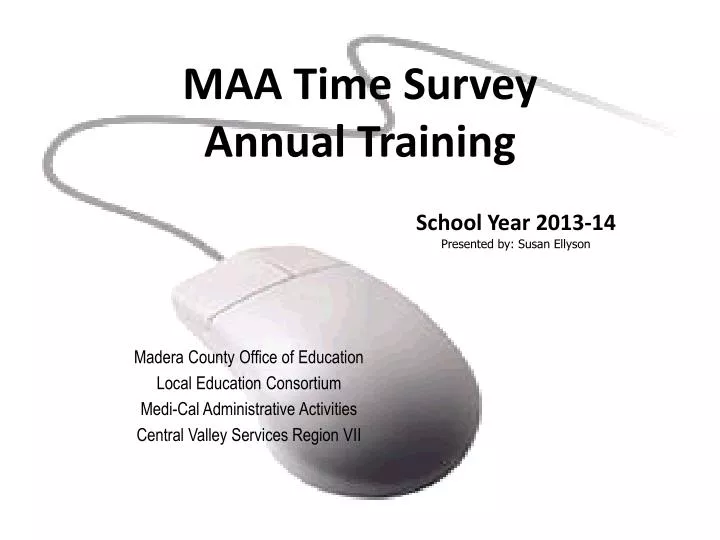 maa time survey annual training