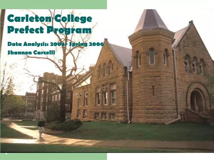 carleton college prefect program