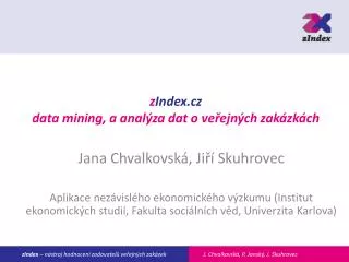 z index cz data mining a anal za dat o ve ejn ch zak zk ch