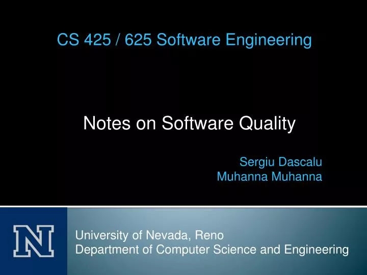 notes on software quality