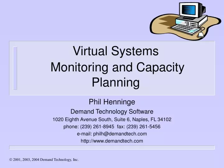 virtual systems monitoring and capacity planning