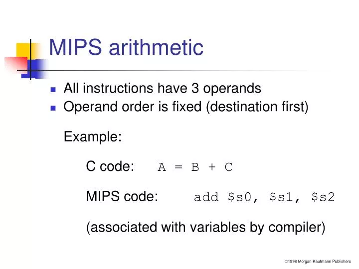 mips arithmetic