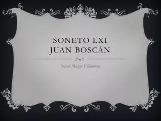 soneto lxi juan bosc n