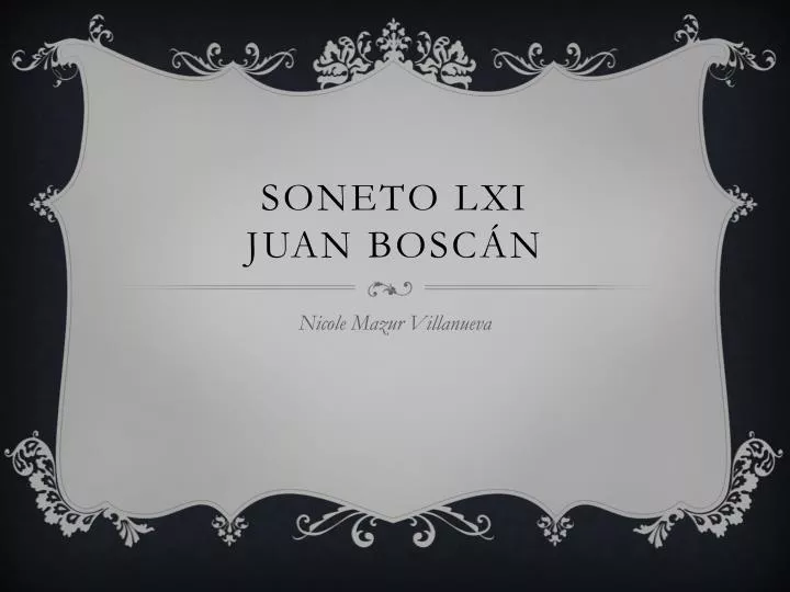 soneto lxi juan bosc n