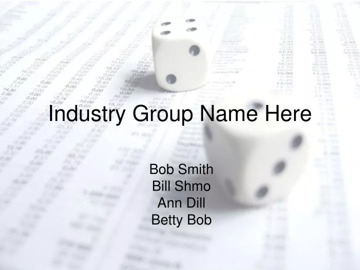 industry group name here