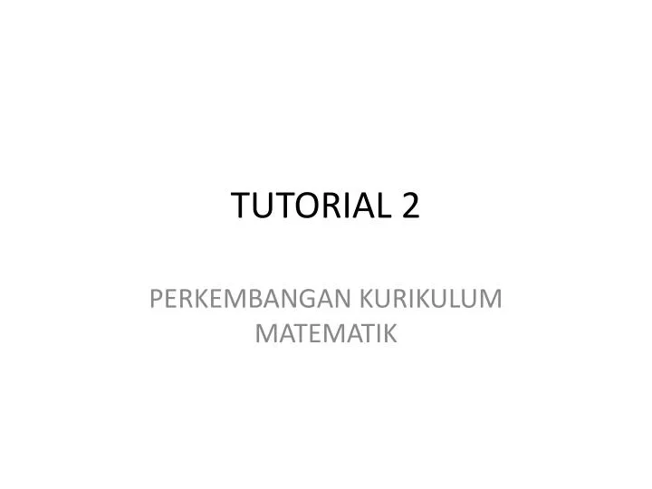 tutorial 2