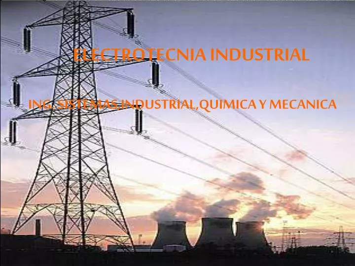 electrotecnia industrial