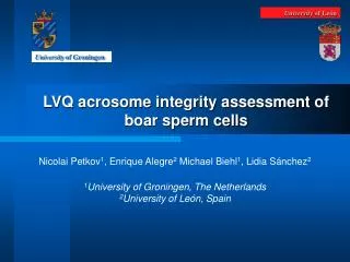 LVQ acrosome integrity assessment of boar sperm cells