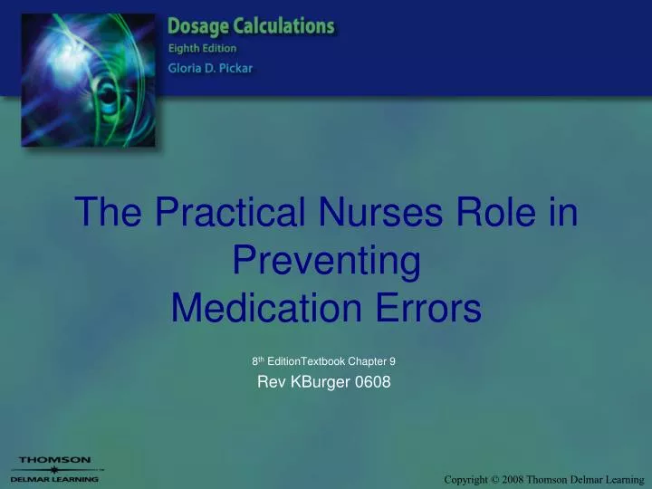 the practical nurses role in preventing medication errors