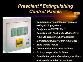 Prescient II Extinguishing Control Panels